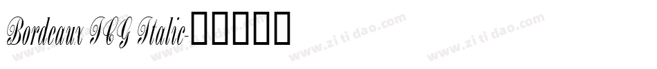 Bordeaux ICG Italic字体转换